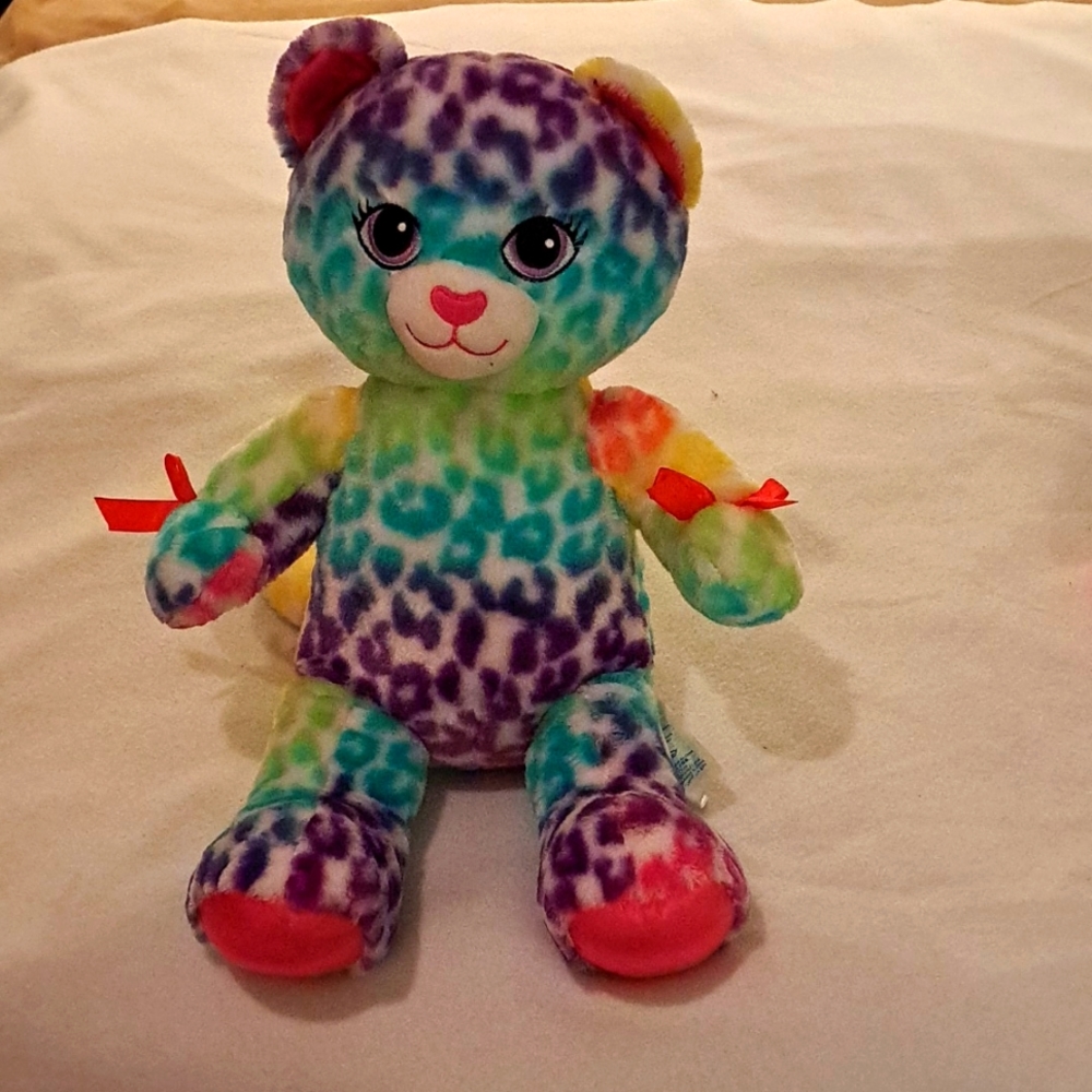 Leopard print Build-a-Bear w/clothes